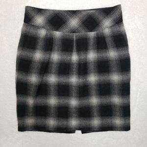 Loft Sz 10 Womans Wool Blend Skirt Plaid